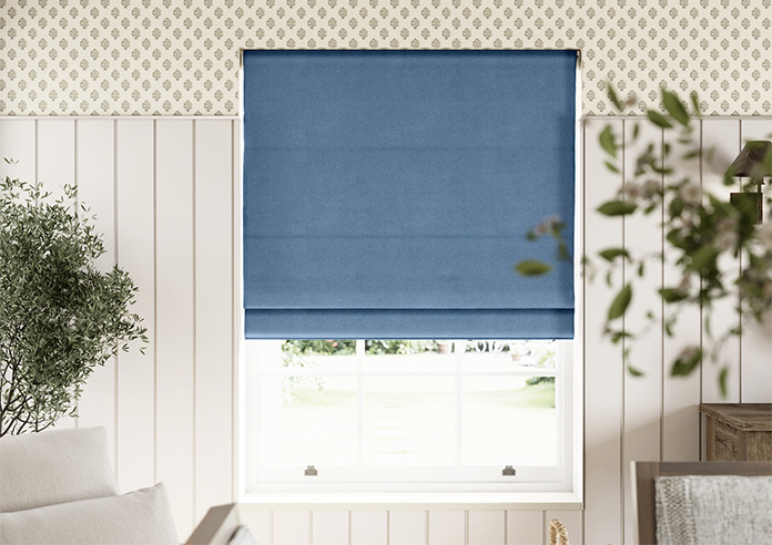Ashbourne (Blackout), Caspian Blue - Twist&Fit Roman Blind - Image 3